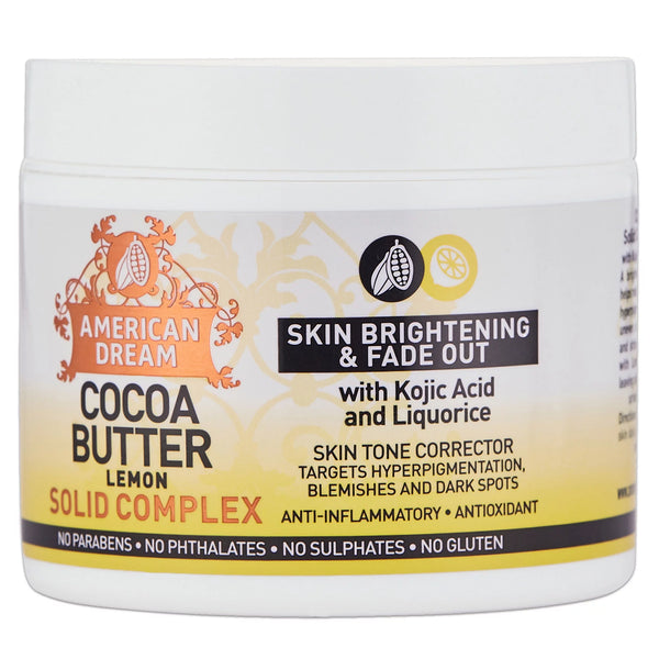American Dream Cocoa Butter Lemon Solid Complex, All Natural Ingredien